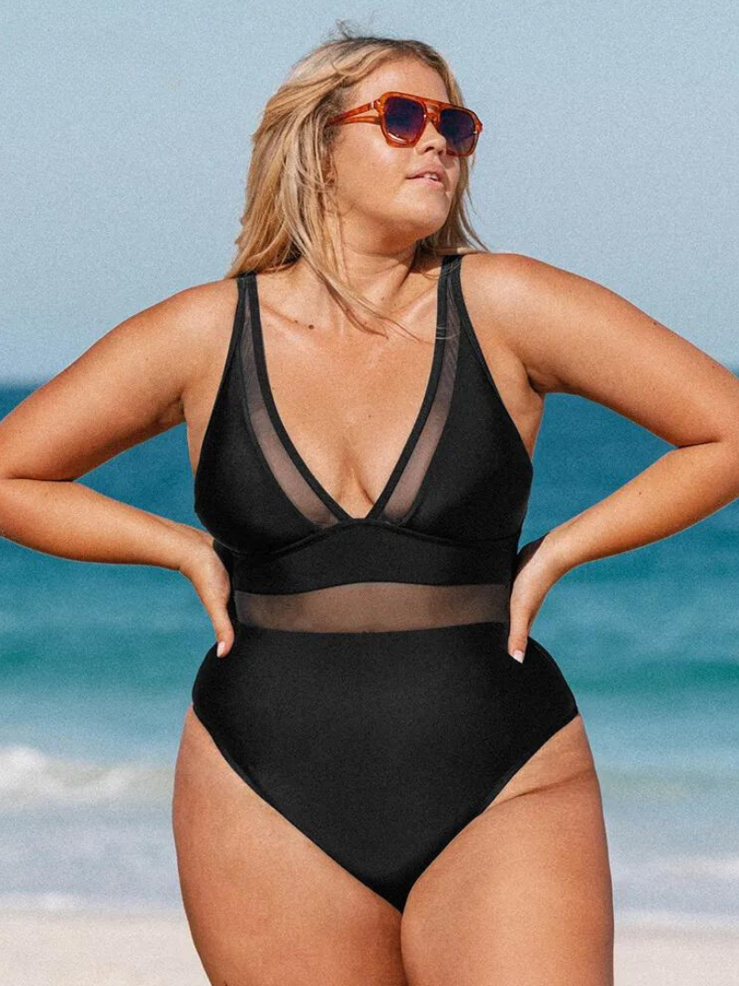 Rottnest Plus Size One-Piece Swimsuit - product view 1